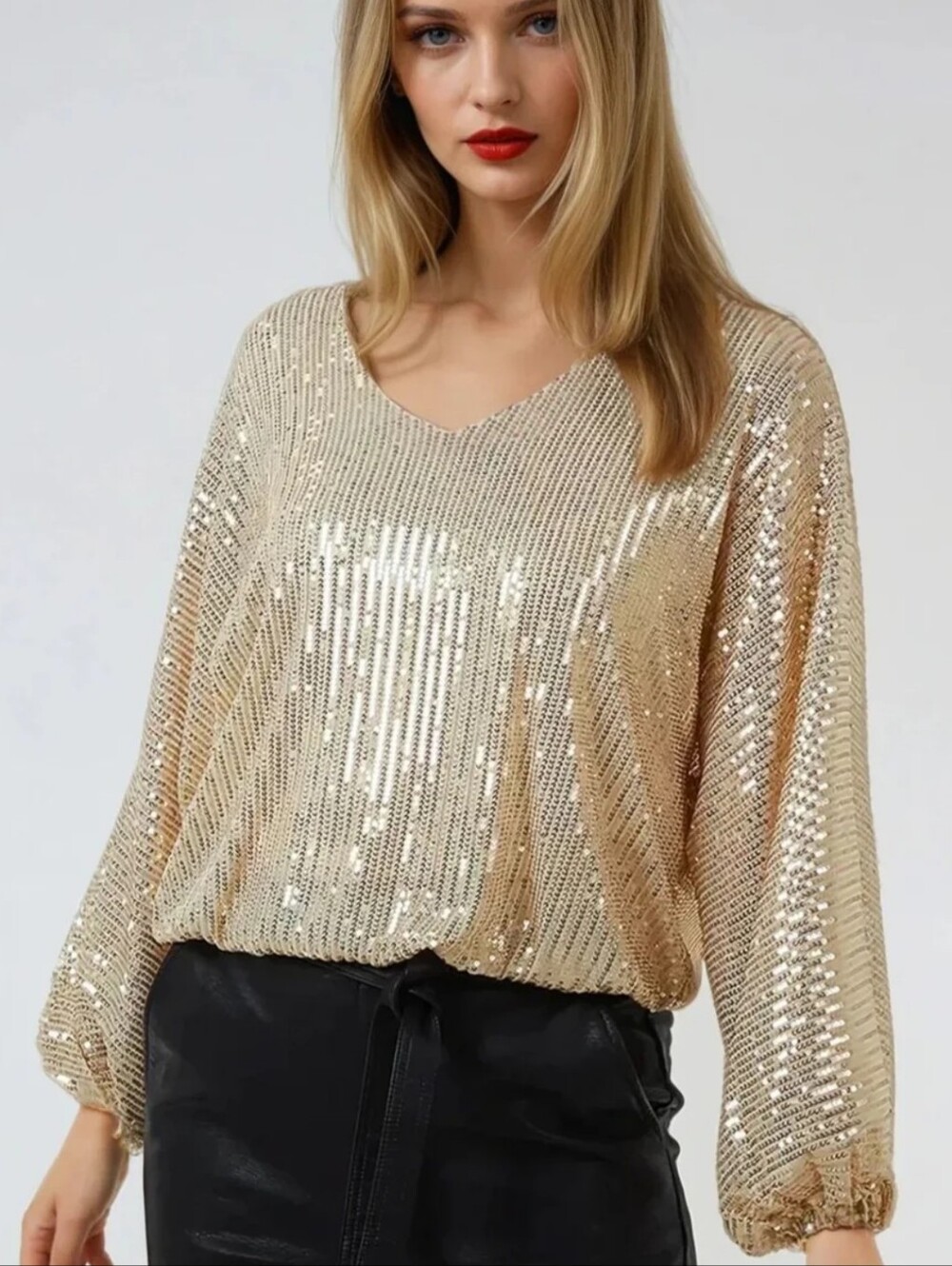 Reitmans Gold Rock And Shine Sequin Sparkly Top In Size XL